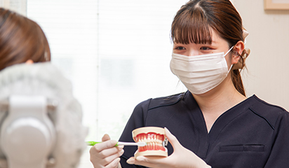 歯磨き指導風景